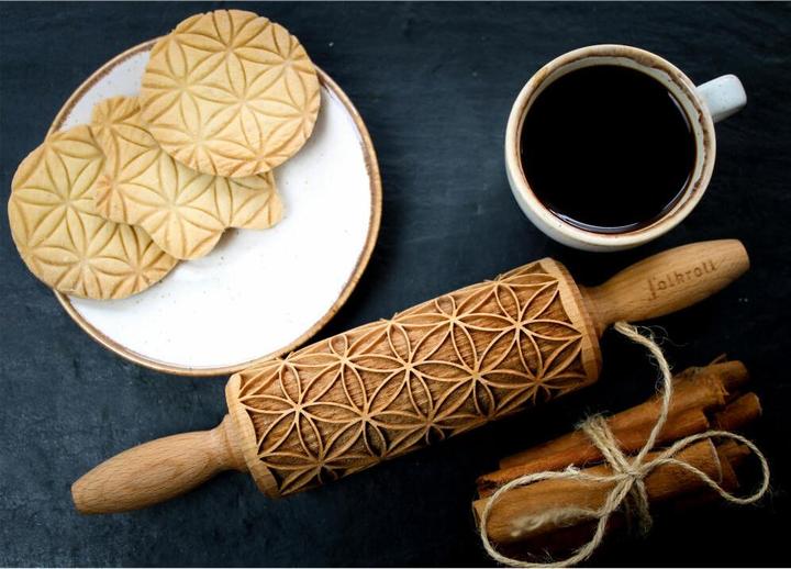 Produktbild Folkroll Teigrolle Blume d.Lebens jun.