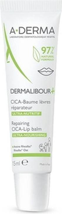 Actual product image A-Derma Dermalibour+ Repairing Cica-Lip Balm (Lip balm, 15 ml)