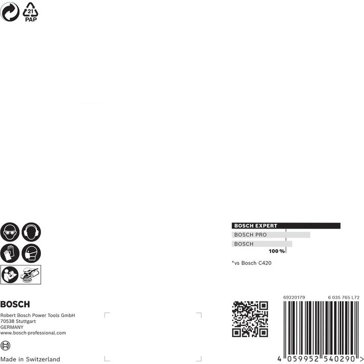 Image du produit Bosch Professional Zubehör Expert M480 Filet abrasif pour ponceuse excentrique, 150 mm, G 120, 5 pièces (120)