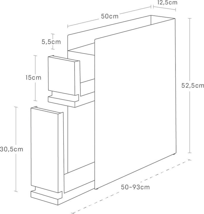Produktbild Yamazaki 2-stöckiges Gewürzregal mit Schubladen TOWER