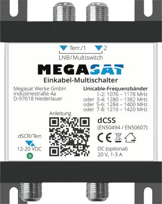 Produktbild Megasat 0600211 SAT Multischalter Eingänge 3 2 SAT/1 terrestrisch (Multischalter)