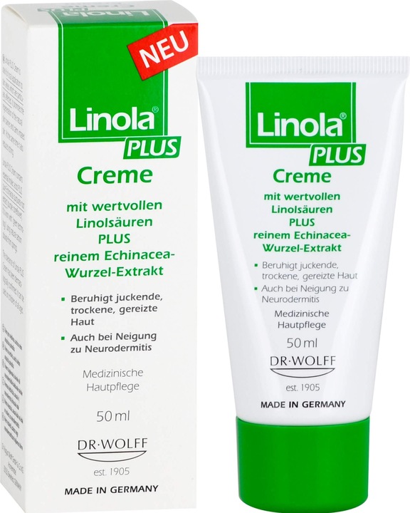 Produktbild Dr. Wolff Linola plus Creme beruhigt juckende, trockene und gereizte Haut, 50 ml Creme (50 ml, 24h Creme)