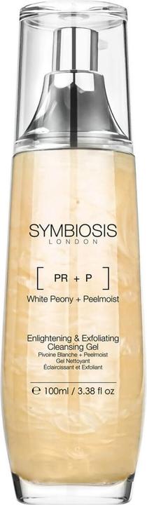 Actual product image Symbiosis White Peony + Peelmoist) Enlightening & Exfoliating Cleansing Gel (Facial cleansing wipes, 100 ml)