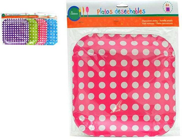 Produktbild BigBuy Geschirr-Set Punkte Einwegartikel 24 x 2 x 19 cm (12 Stück) (12 x)