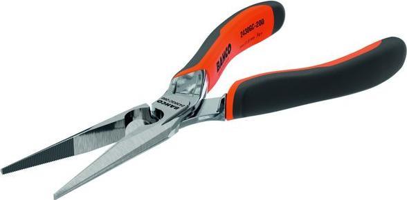 Produktbild Bahco ERGO Flachrundzange mit Öffnungsfeder, Zwei-Komponenten-Griffen, lange Backen, verchromt(160 mm) I (160 mm)