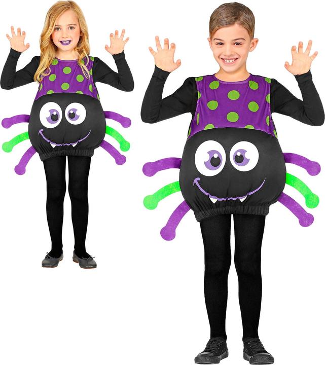 Amscan Costume Da Ragno Dorato Iridescente Per Bambine, Per Halloween, Et&agrave; 4-6 Anni, 9905066