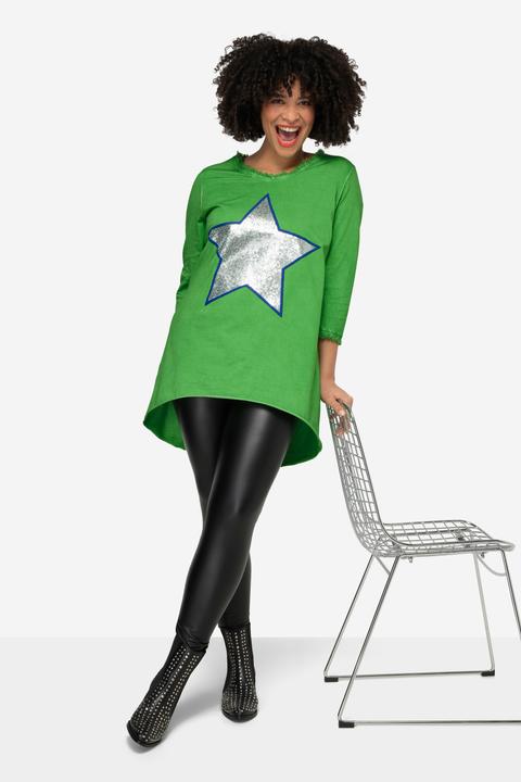 Actual product image Angel of Style A-Line 3/4-Sleeve V-Neck Sequined Star T-Shirt (54)