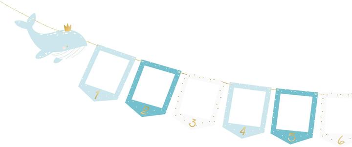 Actual product image Partydeco Guirlande - Cadre photos bleu (1 Piece)