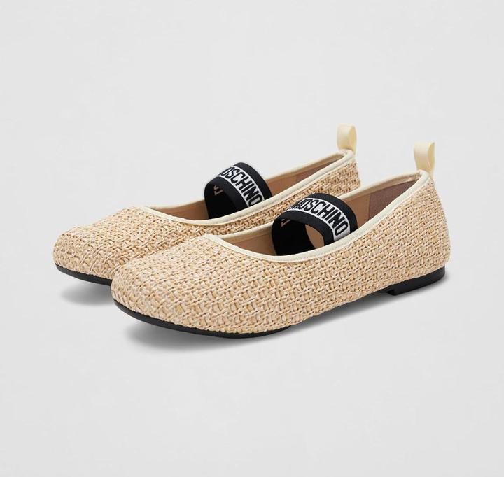 Produktbild Love Moschino Schlichte Ballerinas aus natürlicher Raffia (40)