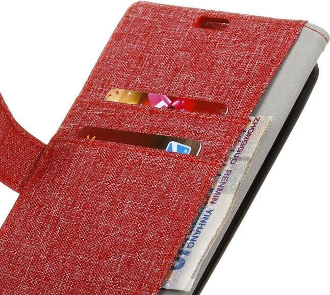Produktbild MU Classic Leder/Stoff Hülle mit Standfunktion (LG Q6+, LG Q6)