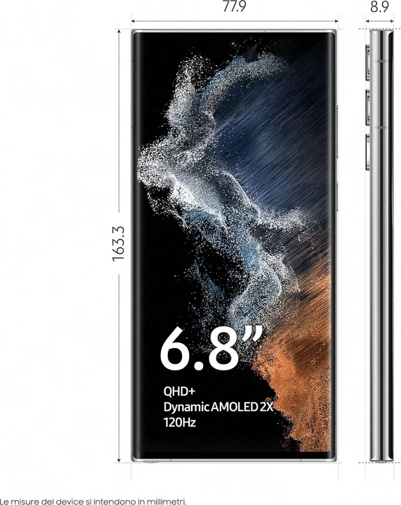 Produktbild Samsung Galaxy S22 Ultra (256 GB, Phantom White, 6.80", Dual SIM, 108 Mpx, 5G)