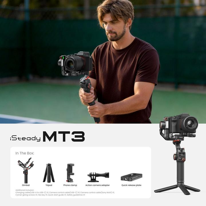 Actual product image Hohem iSteady MT3 (Action camera, Compact camera, Single-lens reflex camera, Smartphone, 1.40 kg)