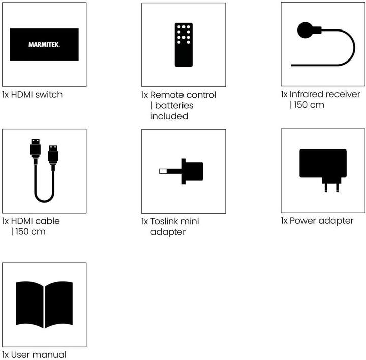 Actual product image Marmitek Connect 621 UHD 4K HDMI Switch