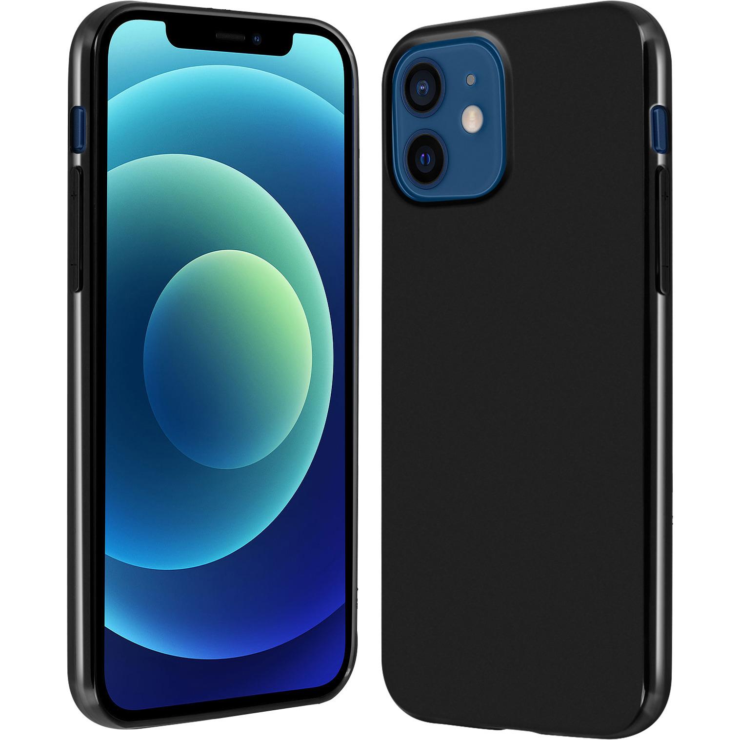 Avizar Glossy Series (Apple iPhone 12 mini), Smartphone Hülle, Schwarz