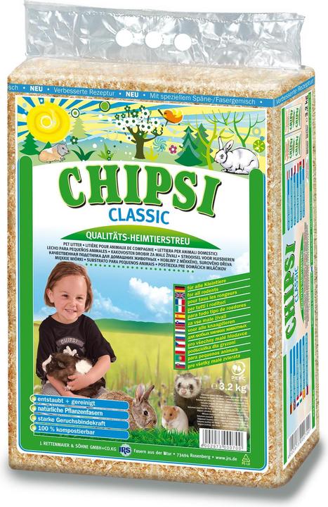 Chipsi Litière Classic, 3.2 kg (3.20 kg, Copeaux)