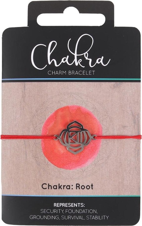 Produktbild Something Different WurzelChakra ArmbandAnhänger Faden Stahl (100% synthetisches Material)