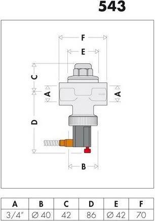 Produktbild Caleffi Ablaufsicherung 543513 3/4Zoll thermisch, Kapillarrohr 1300mm