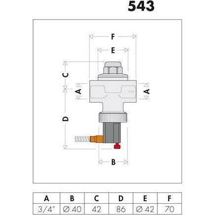 Thumbnail - Caleffi, Ventil, Ablaufsicherung 543513 3/4Zoll thermisch, Kapillarrohr 1300mm