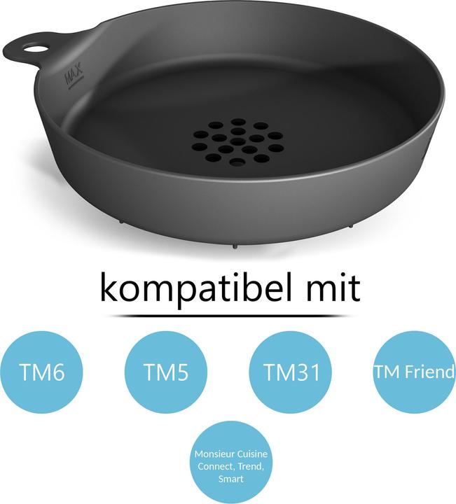 Mixle Die Spätzlereibe kompatibel mit Thermomix TM6, TM5, TM31, TM Friend & Monsieur Cuisine Connect, Tren
