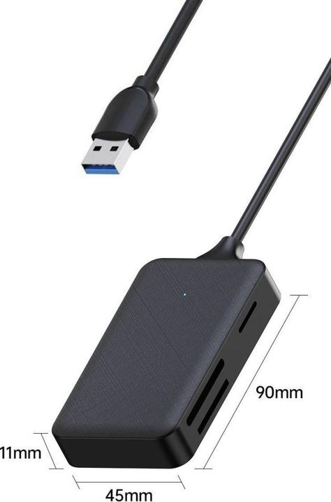 Image du produit PowerGuard 4-in-1 USB 3.0 Cardreader CompactFlash SD MicroSD MS