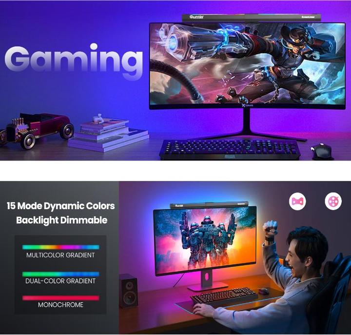 Actual product image Quntis LED Screenbar Game Pro