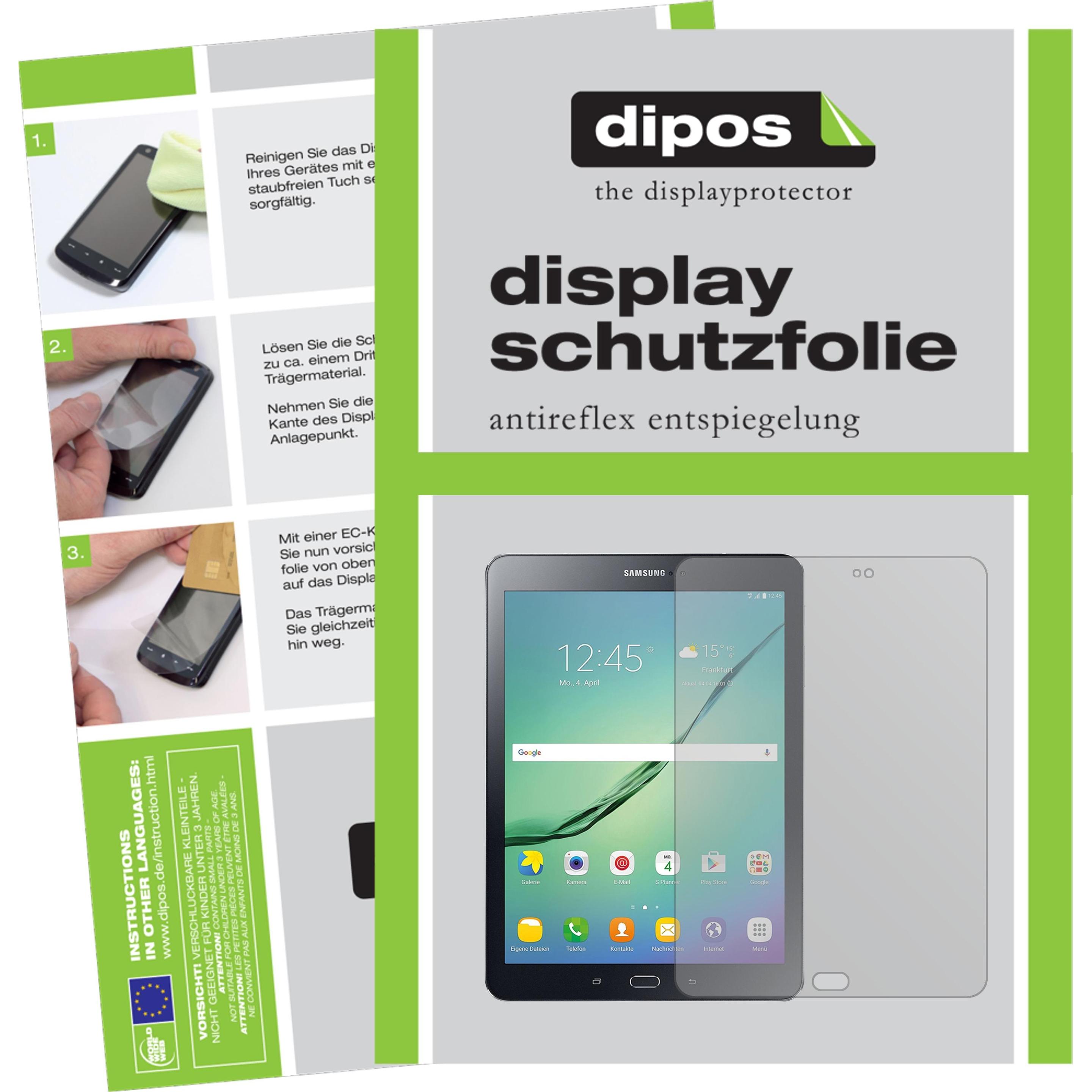 Dipos Displayschutzfolie Antireflex (2 Stück, Galaxy Tab S2 9.7 (2015)), Tablet Schutzfolie