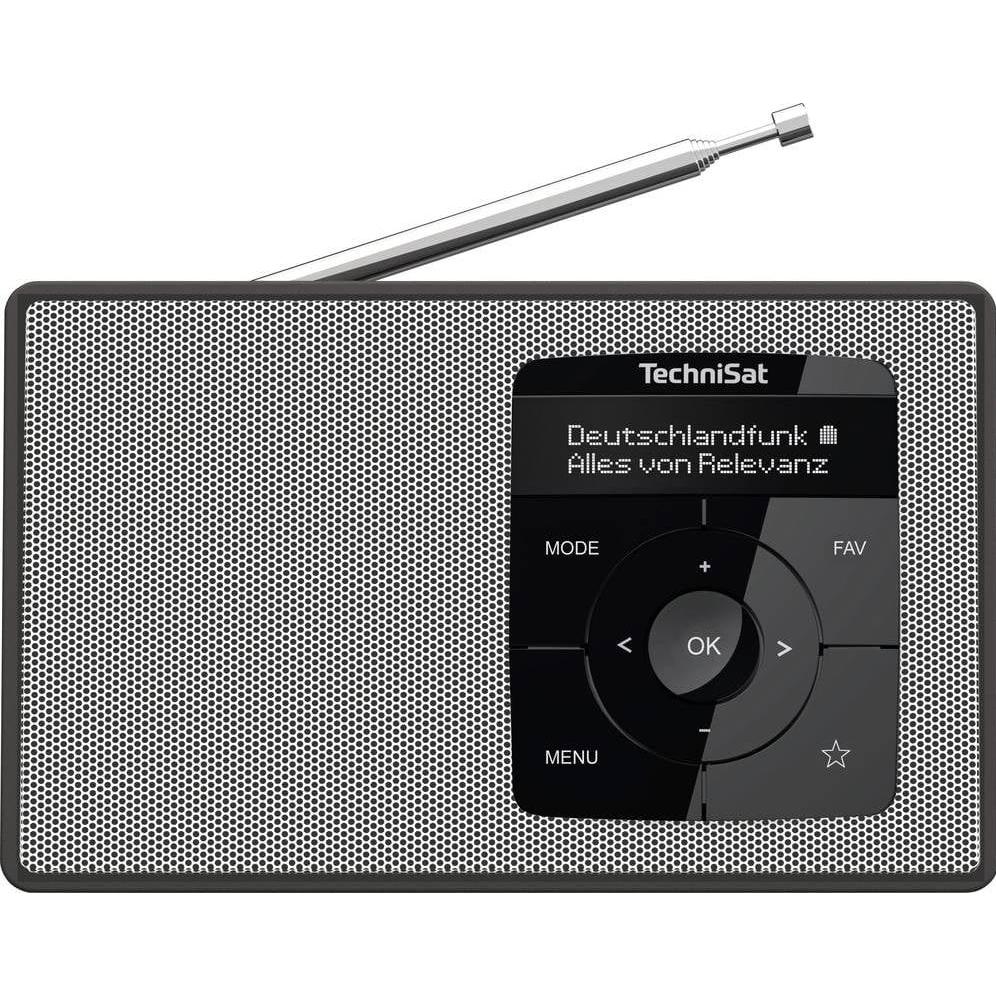 TechniSat DigitRadio 2 (DAB+, UKW, DAB, Bluetooth), Radio, Schwarz, Silber