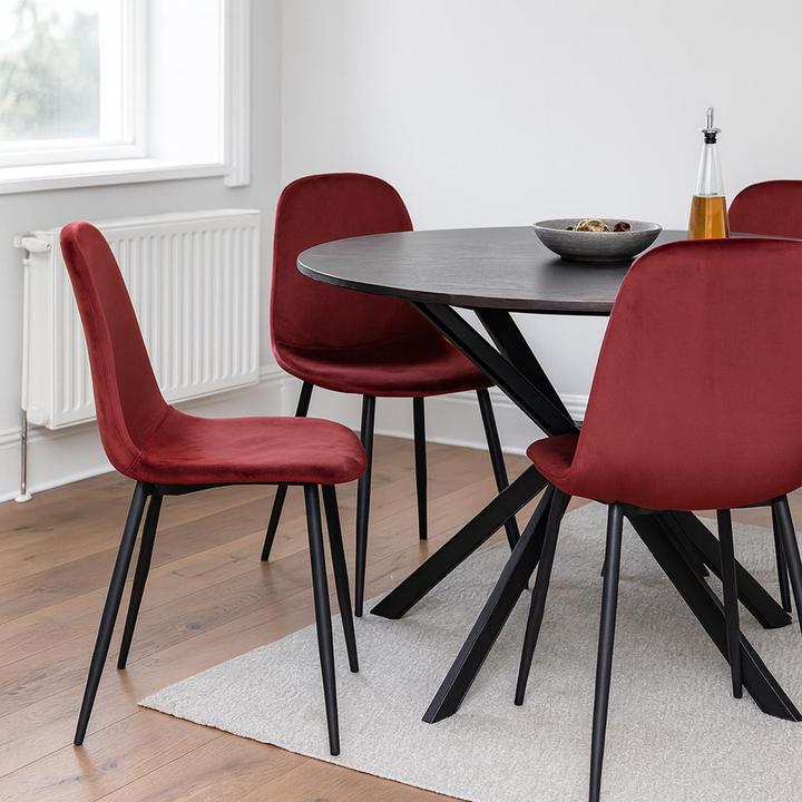 Produktbild HTI-Living Esszimmerstuhl Samt 2er Set Savannah Rot