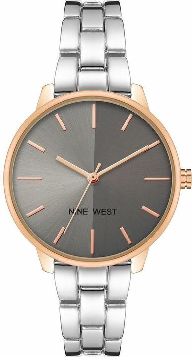 Nine West - Orologio da polso da donna, Marrone Chiaro/Oro