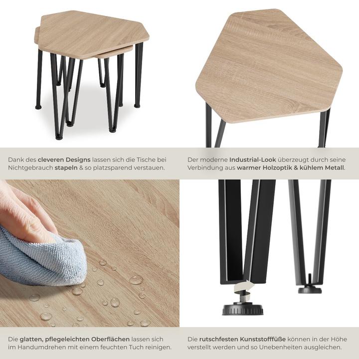 Image du produit tectake Beistelltisch-Set Torquay