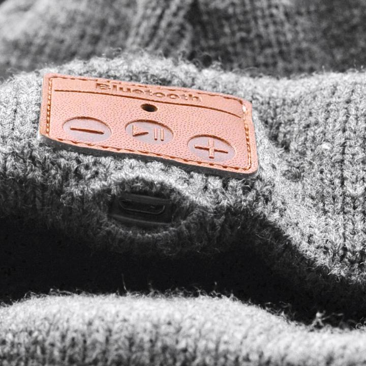 Produktbild Leicke Music Beanie toothKopfhrer Mtze hellgrau