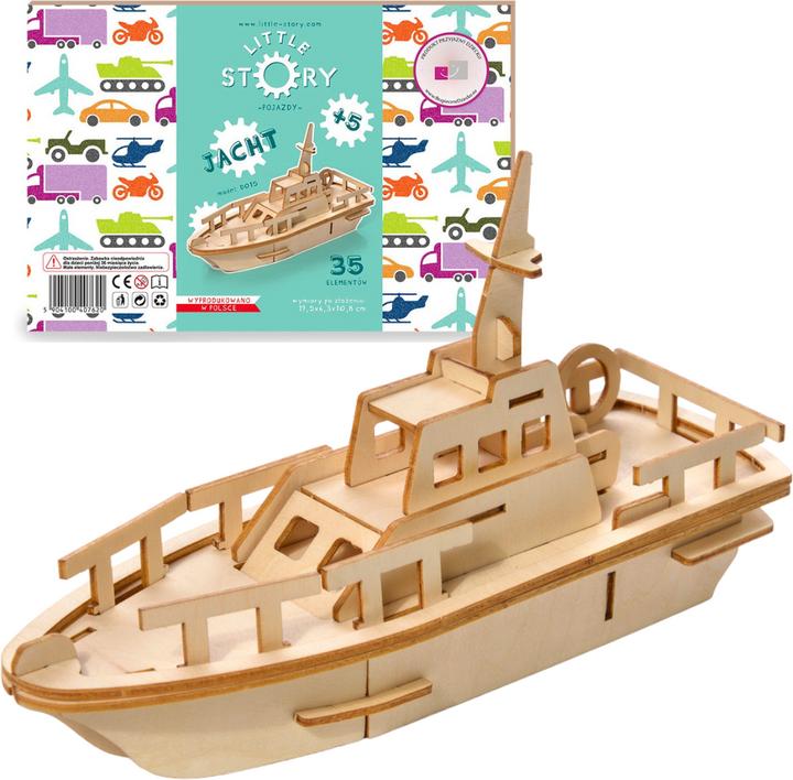 Productafbeelding Little Story Houten Puzzel Model 3D - Boot