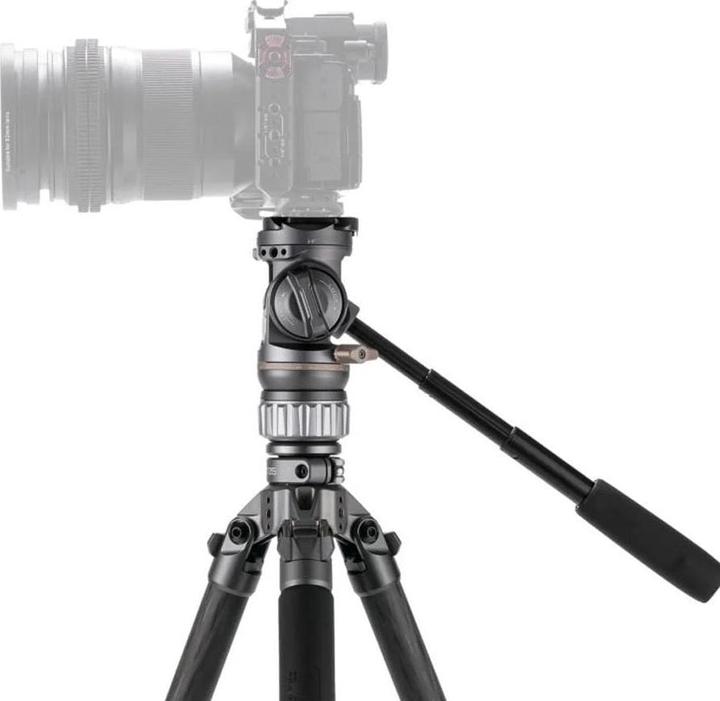 Image du produit Tilta VT05 Tête fluide vidéo de voyage, trépied à 3 branches en fibre de carbone (Carbone, Métal)