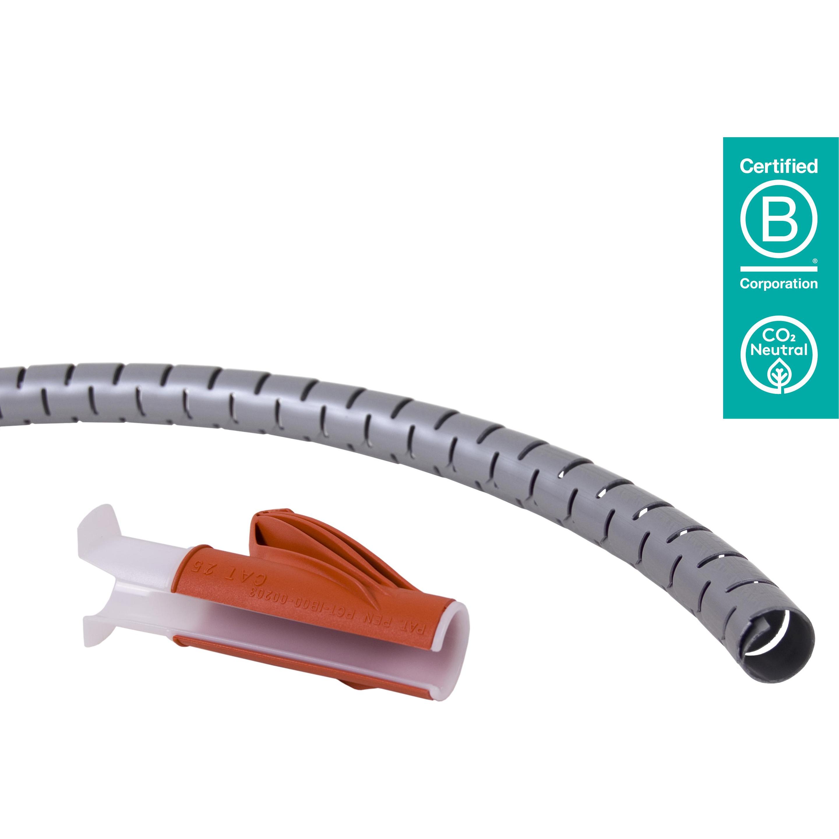 Dataflex, Kabelschutz + Kabelführung, Addit Kabelschlucker 15 mm/3 m mit Einzugshilfe (33.732) (Kabelschlauch, 3000 mm)