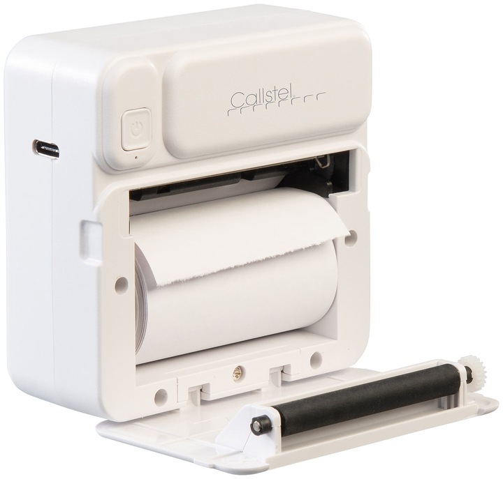 Immagine prodotto Callstel Mini stampante termica ricaricabile mobile per foto/etichette, app, 200 dpi, BT 5.1 (Bianco e nero)