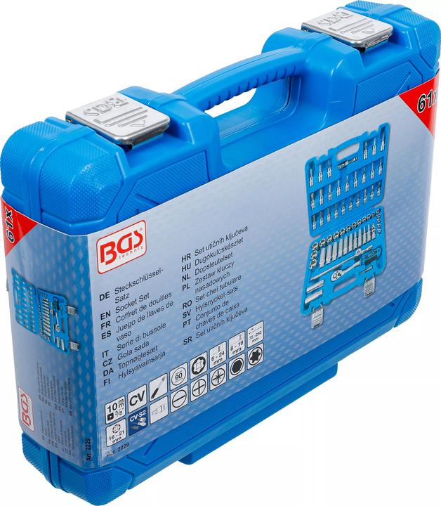 Actual product image BGS Socket Set 10 mm (3/8") Drive 61 pcs.