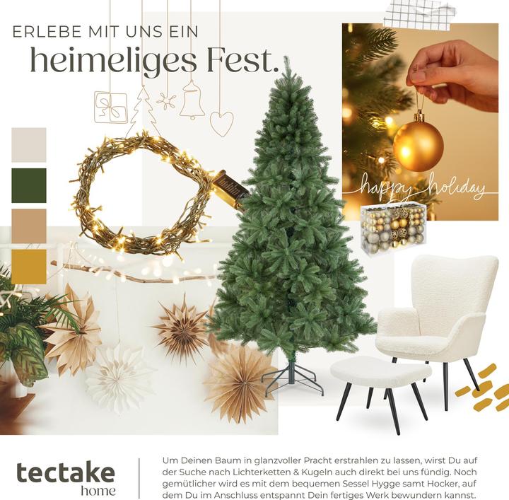 Actual product image tectake Künstlicher Weihnachtsbaum Dancer mit Spritzgussnadeln (210 cm)