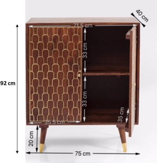 Image du produit Kare Design Commode Muskat 2-portes (75 x 40 x 85 cm)