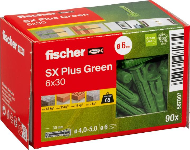 Produktbild Fischer Dübel SX Plus Green 6x30 (90 Stk.)