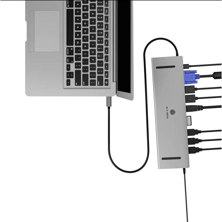 Actual product image Icy Box IB-DK2106a-CPD (USB-C, 7 Ports)