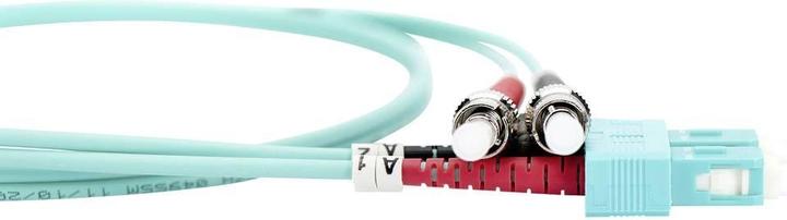 Produktbild Digitus LWL Patchkabel ST zu SC Multimode 50/125 m Duplex Länge 1m Klasse OM3 (UTP, CAT7, 1 m)