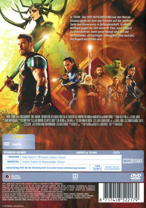 Produktbild Disney Interactive Studios Thor: Tag der Entscheidung (DVD, 2017, Deutsch)
