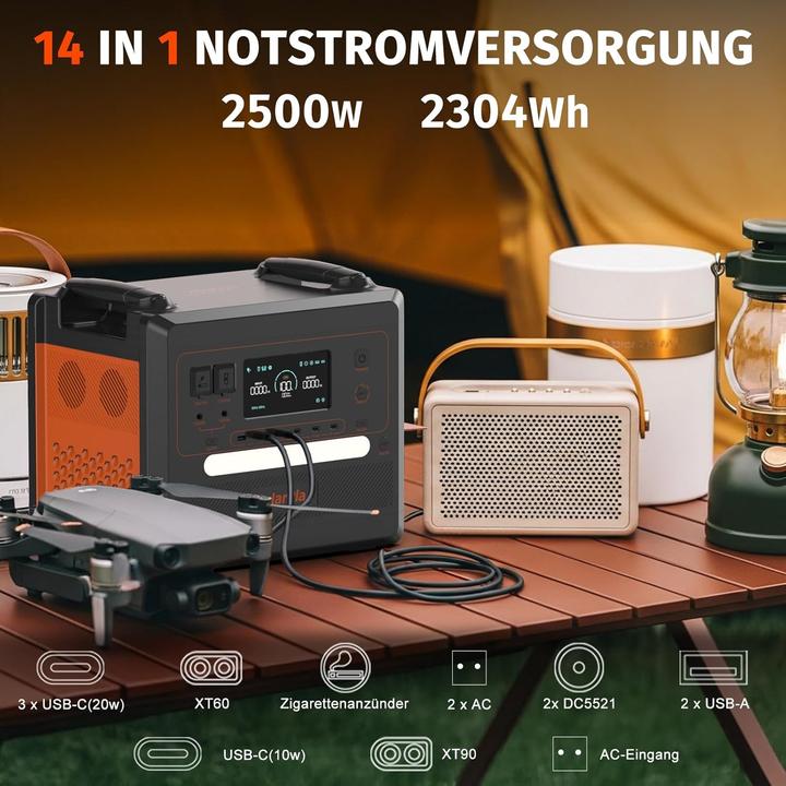 Produktbild Cellplay Tragbare Powerstation mit Solarpanel (2304 Wh)