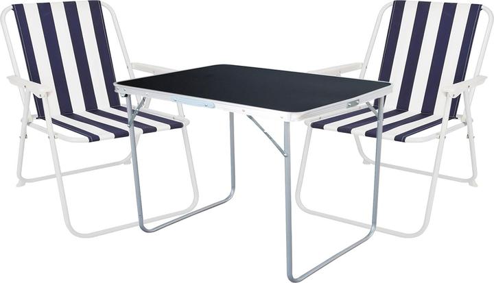 Mojawo 3-tlg Camping Set Gartenmöbel Campingtisch + 2 Campingstuhl Klappstuhl