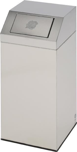 kaiserkraft Edelstahl-Abfallsammler, für innen und aussen (76 l)