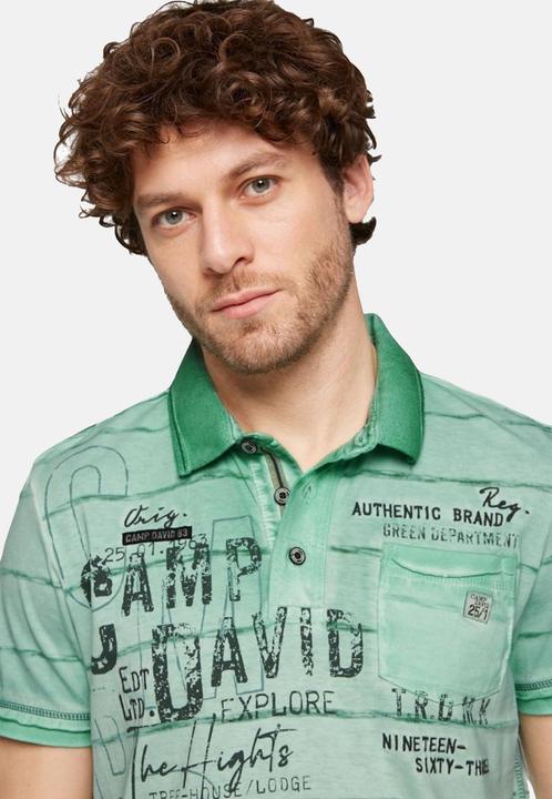 Immagine prodotto Camp David Polo Tree House Camicia a maniche corte con collo a polo (L)