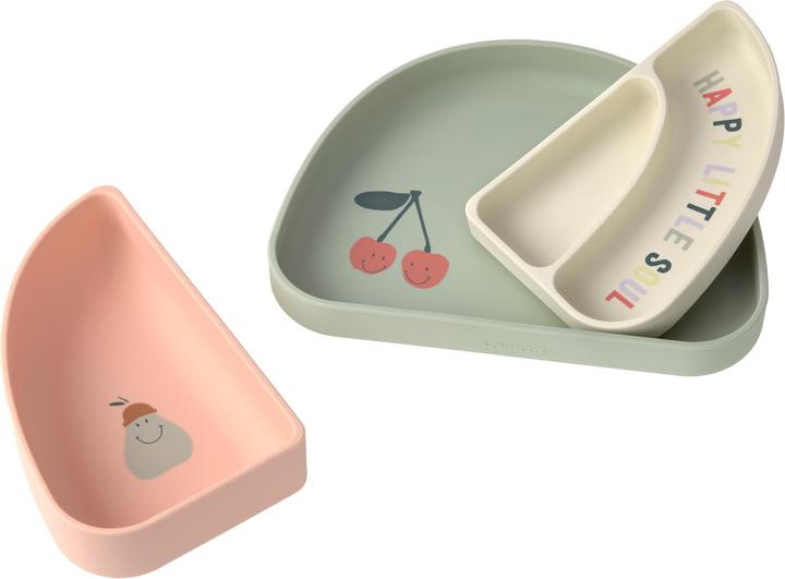 Productafbeelding Lässig Kinderteller & Breischalen Silikon Trennschalen Set Section Dish Set