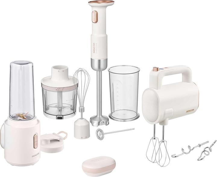 Produktbild Sencor Elektrischer Handmixer, draadloos, 8 Geschwindigkeiten, digitales Display, USB-C aufladbar