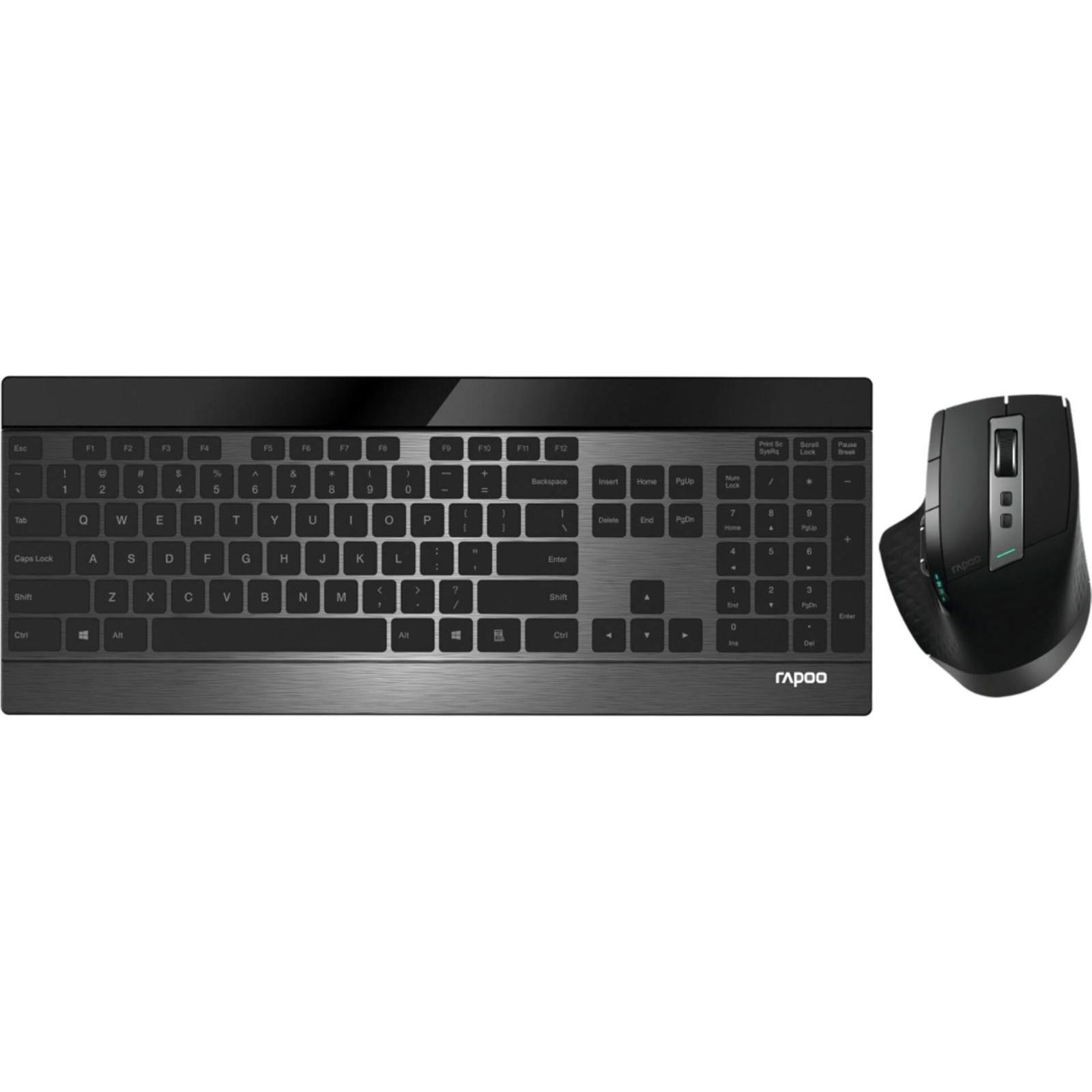 Thumbnail - Rapoo 9900M (DE, Kabellos), Tastatur, Schwarz