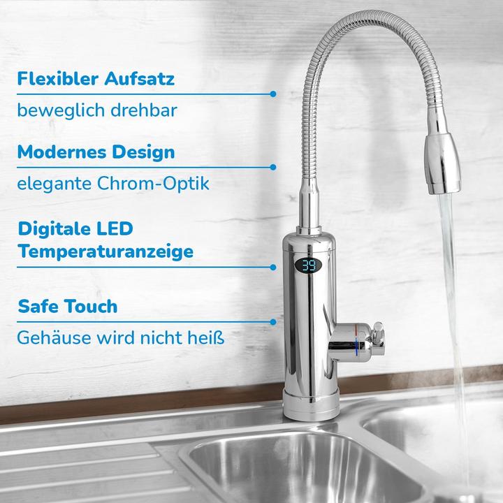 Actual product image Aquadon Smart Heater Flex-Head